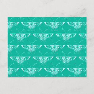 Stileer Deco butterfly - turquoise en aqua Briefkaart