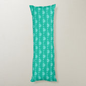 Stileer Deco butterfly - turquoise en aqua Lichaamskussen (Achterkant (Verticaal))