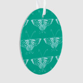 Stileer Deco butterfly - turquoise en aqua Ornament (voorkant)