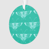 Stileer Deco butterfly - turquoise en aqua Ornament (voorkant)