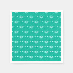 Stileer Deco butterfly - turquoise en aqua Servet