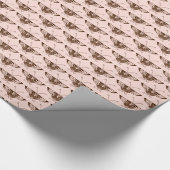 Stileer Deco-vlinder - chocolade en perziken Cadeaupapier (Hoek)