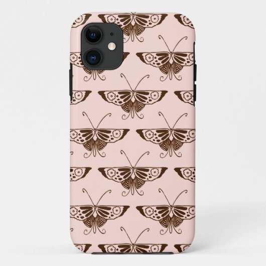 Stileer Deco-vlinder - chocolade en perziken Case-Mate iPhone Case (Achterkant)