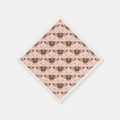 Stileer Deco-vlinder - chocolade en perziken Servetten (Hoek)
