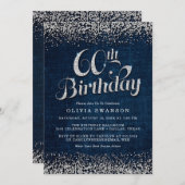 Stileer Denim & Diamonds 60e verjaardag Kaart (Voorkant / Achterkant)