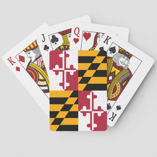 Stileer maryland State Flag Decord Pokerkaarten (Achterkant)