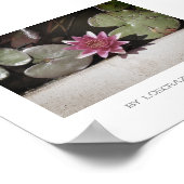 Stileer Planten Poster rood groen water Lily Flowe (Hoek)