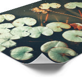 Stileer Planten Poster rood groen water Lily Flowe (Hoek)