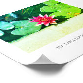 Stileer Planten Poster rood groen water Lily Flowe (Hoek)