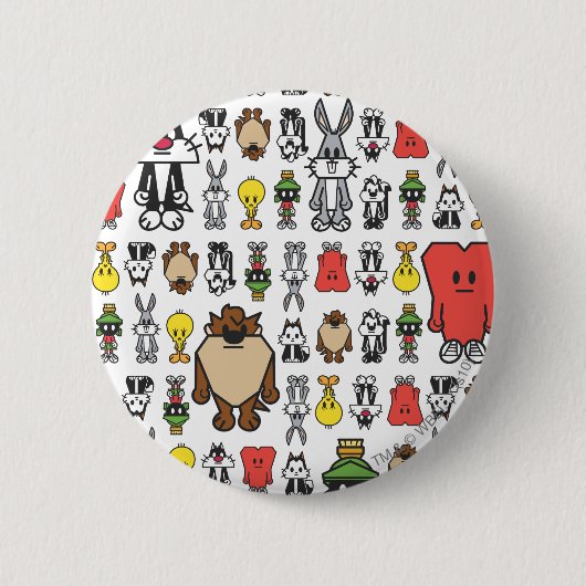 Stileer TWEETY™ en vrienden Ronde Button 5,7 Cm (Voorkant)