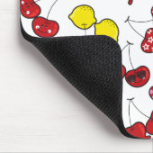 Stileerde Cartoon Funny Cheeky Red Cherries Patter Muismat (Hoek)