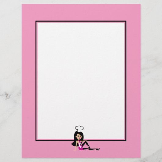 Stileerde Feminine Chef Letterhead (Voorkant)