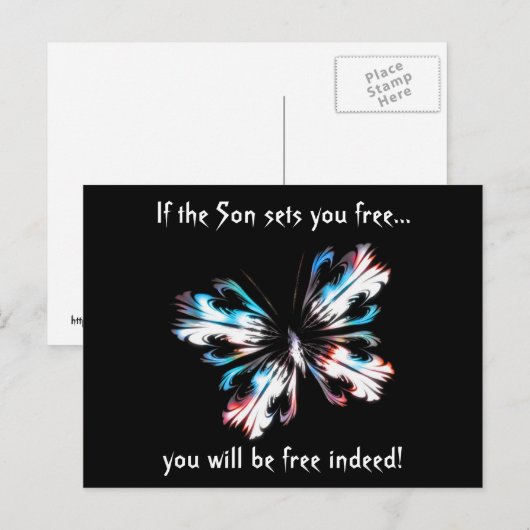 Stileerde vlinder 2 briefkaart (Voorkant / Achterkant)