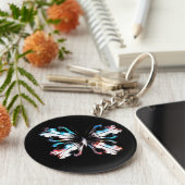 Stileerde vlinder 2 sleutelhanger (Zijkant)