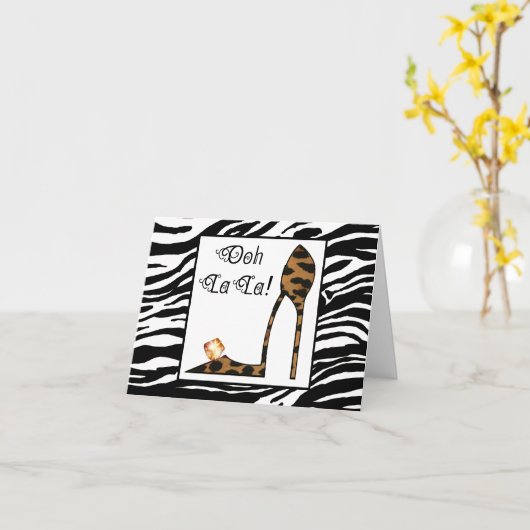 "Stiletto Attitude"-notiecards Kaart (Gele Bloem)