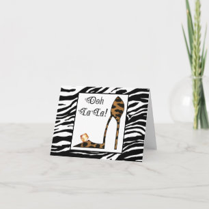 "Stiletto Attitude"-notiecards Kaart