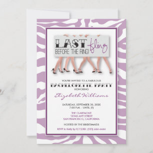 Stiletto Bachelorette Party Invitation (lila) Kaart