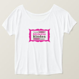Stiletto-blades in lijst t-shirt