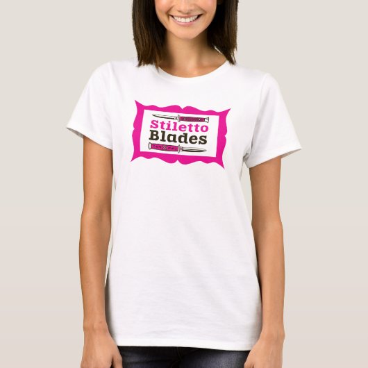 Stiletto-blades in lijst t-shirt (Voorkant)