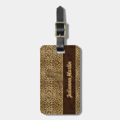 Stiletto Cheetah Print voor Lady Traveler Bagagelabel (Voorkant verticaal)