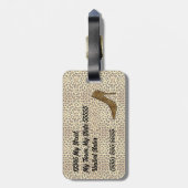 Stiletto Cheetah Print voor Lady Traveler Bagagelabel (Achterkant verticaal)