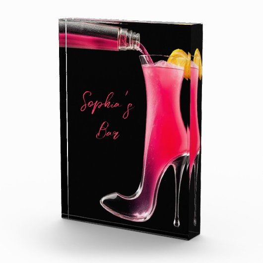 Stiletto en Cocktail-Bar display Fotoblokken (Rechts)