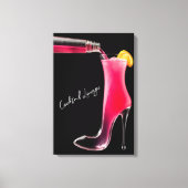 Stiletto en cocktails canvas afdruk (Voorkant)