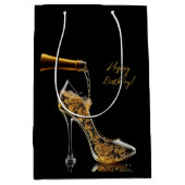 Stiletto en Mousserende Wijn Gift Bag Medium Cadeauzakje (Voorkant)