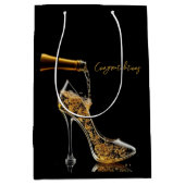 Stiletto en Mousserende Wijn Gift Bag Medium Cadeauzakje (Voorkant)