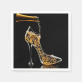 Stiletto en Mousserende Wijn Servet (Voorkant)