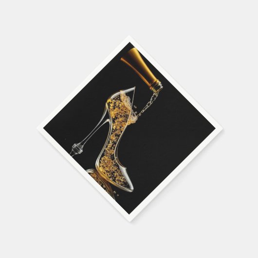 Stiletto en Mousserende Wijn Servet (Hoek)