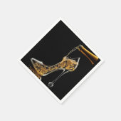 Stiletto en mousserende wijn servet (Hoek)