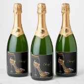 Stiletto en mousserende wijn sparkling wijnetiket (Flessen)