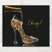 Stiletto en mousserende wijn sparkling wijnetiket (Enkel label)