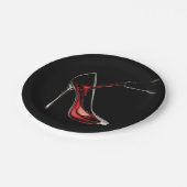 Stiletto en wijn papieren bordje (Gekanteld)