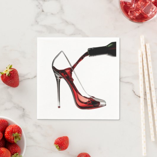 Stiletto en wijn servet (Insitu)