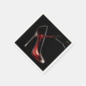 Stiletto en Wijn Servet (Hoek)