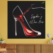 Stiletto en wijn-wijnbar canvas afdruk (Insitu (Woonkamer))