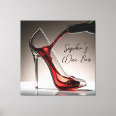 Stiletto en wijn-wijnbar canvas afdruk (Voorkant)