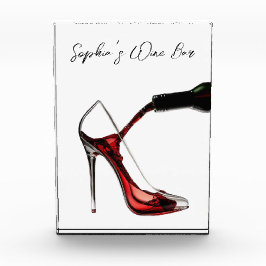 Stiletto en wijn-wijnbar fotoblokken