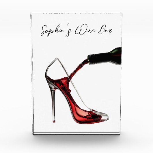 Stiletto en wijn-wijnbar fotoblokken (Voorkant)