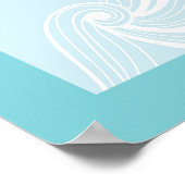 Stiletto Floral-schoten in blauw zwart-wit Poster (Hoek)