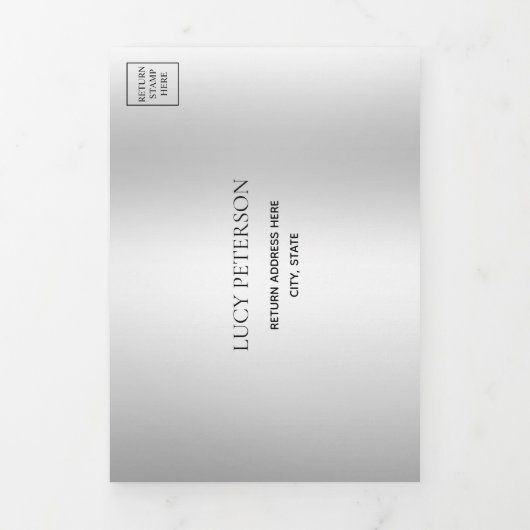 Stiletto, foto, QR-code 25e verrassingsverjaardag Drieluik Uitnodiging (Cover)