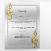 Stiletto, foto, QR-code 25e verrassingsverjaardag Drieluik Uitnodiging (Binnenzijde eerst)