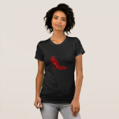 Stiletto Hiel rechterkant Rood de mUSEUM Zazzle Gi T-shirt (Voorkant volledig)