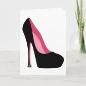 STILETTO HIGH HEELED SHOE BLANK WENSKAART KAART (Voorkant)