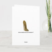  Stiletto High Hiel Art-cadeaus Kaart (Achterkant)