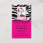 Stiletto met Diva Attitude Visitekaartje (Voorkant)