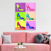 Stiletto pompen, hoge hakken Poster kunst Canvas Afdruk (Insitu (Woonkamer))