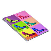 Stiletto pompen, hoge hakken Poster kunst Notitieboek (Rechterzijde)